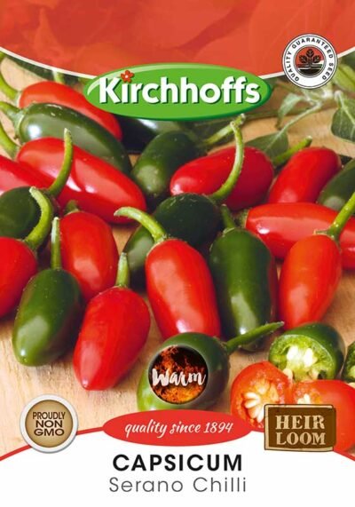 Serano Chilli Kirchhoffs Seeds Heirloom Non-GMO